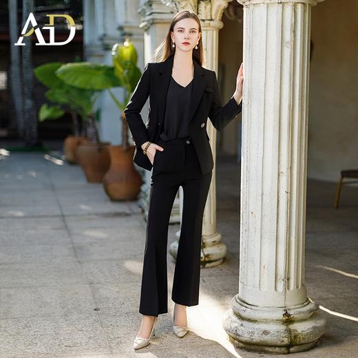 AD显瘦西装微喇裤高级感西服套装女秋季新款正式场合职场通勤正装 商品图3