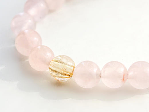 上新！【魔力三宝】天然水晶手串小众设计粉晶金发晶黄晶 商品图4