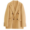 玳莎女装2023年冬季新款绵羊毛双面呢双排扣驼色西装通勤气质外套  DD37305 商品缩略图4