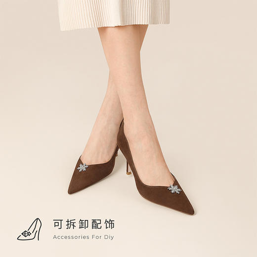 【促销款】7or9-空气棉高跟鞋肉桂 商品图4