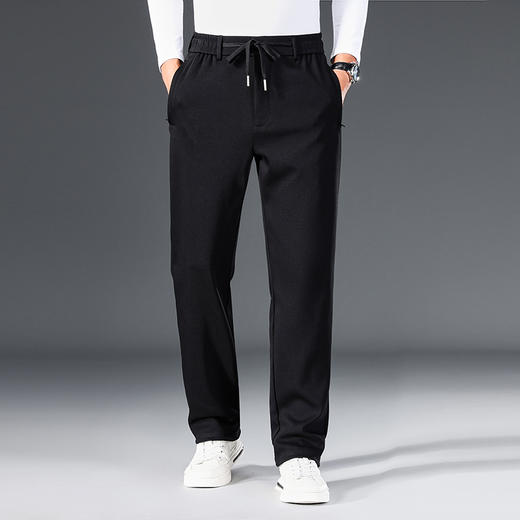 纯棉【新款DWN】大依优型大码直口休闲裤运动针织长裤加肥加大弹力舒适胖子肥佬裤子 商品图0