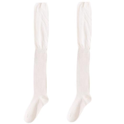 【不勒不下滑无束缚！过膝堆堆袜】春夏过膝堆堆袜长筒袜拼接过膝白色秋冬半筒袜ins潮长靴小腿袜女 商品图4