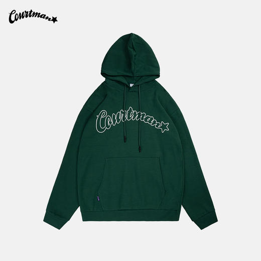 【福利大放送】COURTMAN星标大logo连帽卫衣2023秋冬宽松运动休闲外套男女暖 商品图1