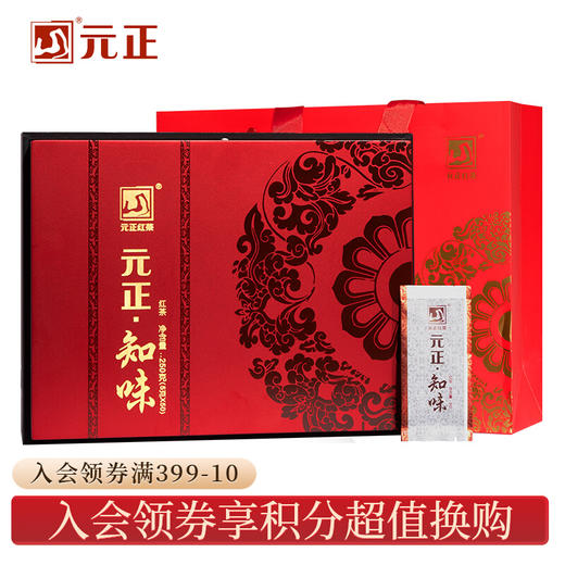 元正 知味礼盒装 武夷红茶小包装袋泡装茶叶送礼250g 商品图0