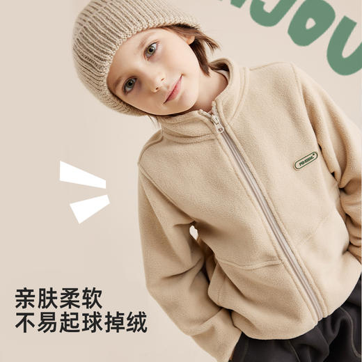 fx-【抗静电 保暖双面摇粒绒】儿童基础百搭摇粒绒外套PQWT2319 商品图3