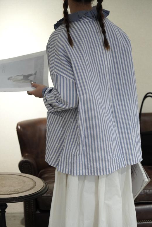 apuntob 蓝白色竖条纹夹克 商品图5