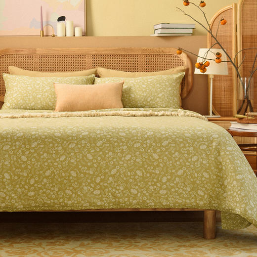 繁花云锦四件套全棉纯棉床单被罩枕头床品轻奢高级感 商品图0