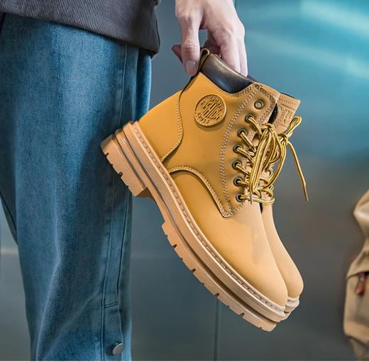 ins英伦风马丁靴情侣厚底大黄靴（3-1011） 商品图2