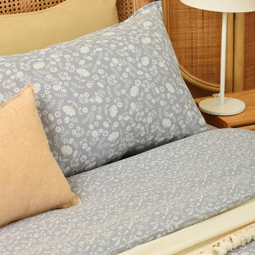 繁花云锦四件套全棉纯棉床单被罩枕头床品轻奢高级感 商品图2