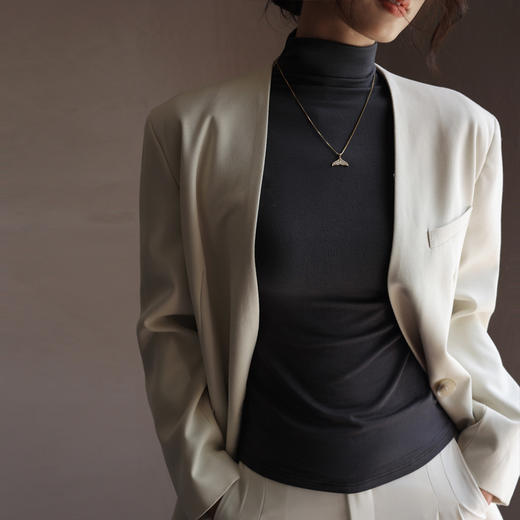 【润肤保湿防干燥！羊绒蛋白打底衣】防风防寒，温润软糯，时尚半高领，防静电，内搭外穿兼具。长袖半高领打底衫女秋冬季内搭上衣秋衣 商品图1