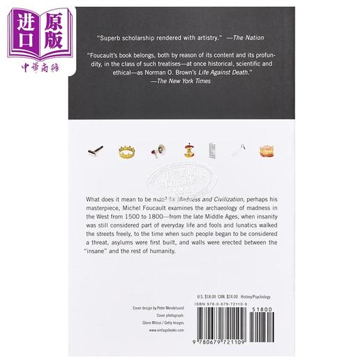 【中商原版】福柯 疯癫与文明 英文原版 Madness and Civilization A History of Insanity in the Age of Reason Michel Fo 商品图11