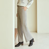 玳莎通勤开叉微喇西装裤女秋冬新款设计感磨毛保暖垂感休闲裤  DD36306 商品缩略图1