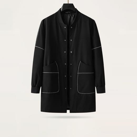 【实体店同款】【新款DPX】大依优型大码棒球领风衣夹克加肥加大休闲夹克胖子宽松弹力运动外套上衣防风 商品图0