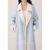 鹿向南《晴雪万里》双面呢大衣女2023秋冬浅蓝色小个子羊绒外套 商品缩略图0