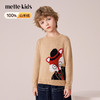 mettekids儿童100%羊绒衫2023秋冬新款提花工艺加厚针织男童毛衣 商品缩略图4