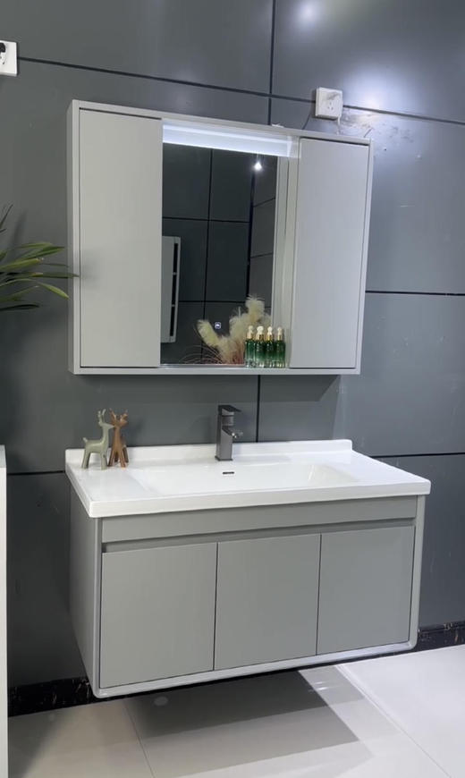 YX浴室柜 611-90风水镜 三包装配50陶瓷盆 商品图0