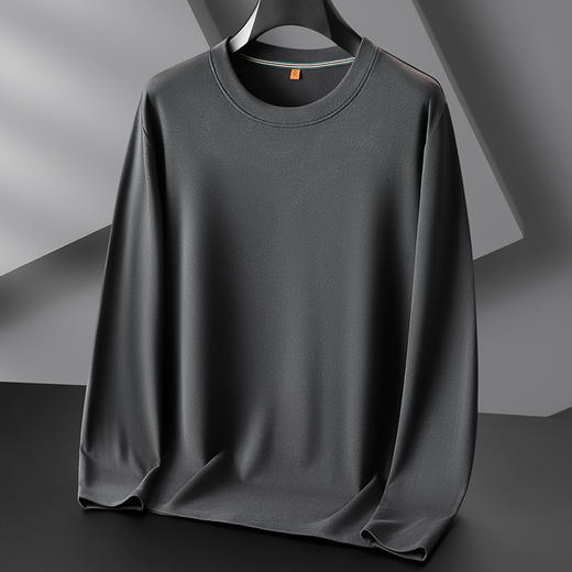 【新款DDP】大依优型大码长袖T恤加肥加大肥佬休闲商务宽松透气上衣打底净版 商品图1