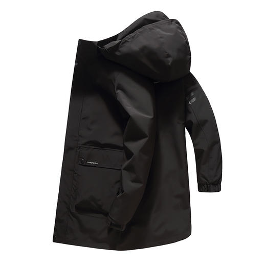 【新款DWN】大依优型大码风衣迷彩系夹克休闲外套加肥加大上衣胖子可拆卸帽男装 商品图6