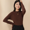 【舒适不紧绷❗️秋冬百搭打底】半高领设计修饰颈线，简约优雅；柔软磨毛面料秋冬半高领磨毛打底衫女薄款保暖内衣美体上衣内搭长袖新款 商品缩略图2