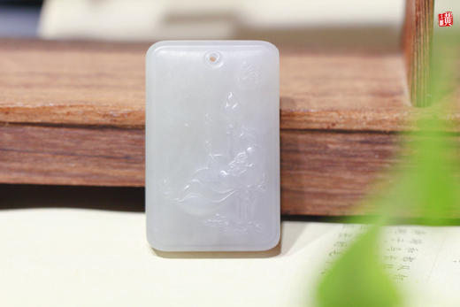 和田玉烟紫玉【观音】吊坠 商品图2