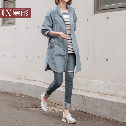 原形薄款风衣女中长款2023秋季新款韩版宽松时尚修身气质休闲外套 商品图3