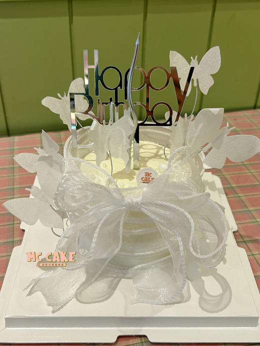 丝带蝴蝶结蝴蝶装饰蛋糕 商品图0