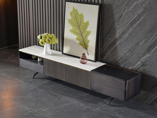 欧瑞驰 简约轻奢电视柜 考板+不面面+托底缓冲导轨+进口松木抽碳素钢脚[免费送装，偏远地区除外] 商品图0