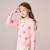 mettekids女童针织衫2023秋冬新款粉色花朵打底衫儿童薄款毛衣 商品缩略图1
