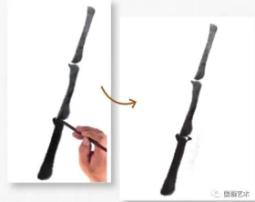  国画教程：竹竿的四种基本画法，简单易学！ 