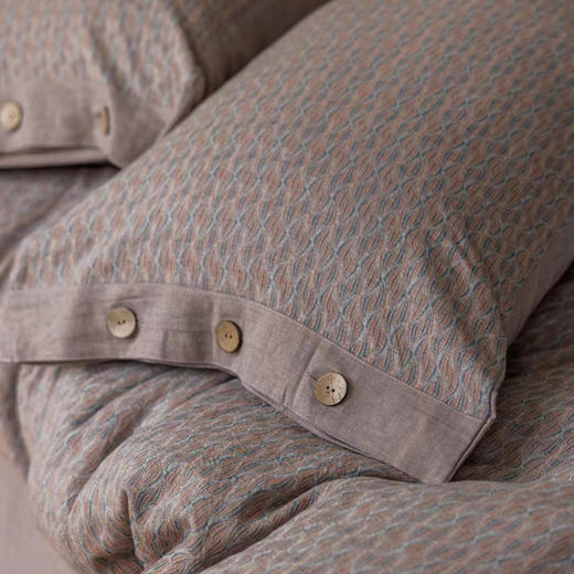 【京彩】纱布四件套-波浪紫 商品图2