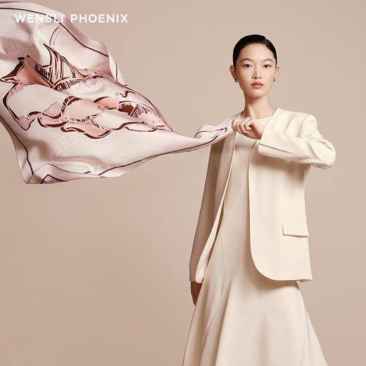 凤凰之家“绚烂如梦”88厘米异花异色大方巾 商品图0