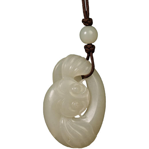 和田玉雕鱼形挂饰 商品图5