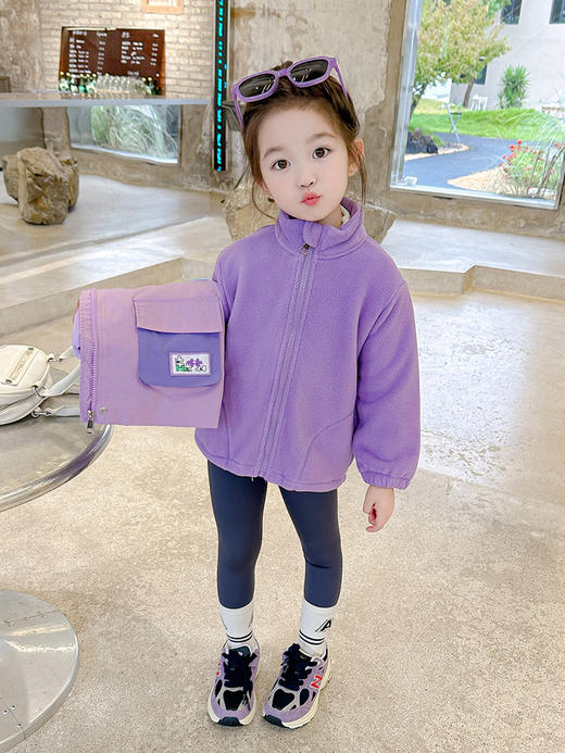 【时尚立领设计！女童冲锋衣】女童三合一可拆卸冲锋衣 秋冬新款 洋气女孩宝宝冬装儿童外套 可拆卸设计添趣味 三合一功能全面保护-QQ 商品图5