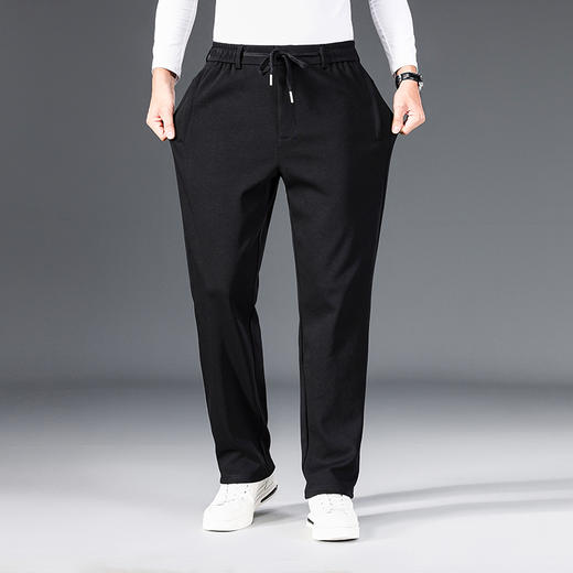 纯棉【新款DWN】大依优型大码直口休闲裤运动针织长裤加肥加大弹力舒适胖子肥佬裤子 商品图8