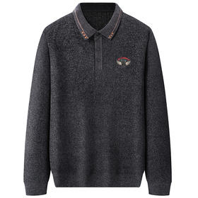 【新款DWP】大依优型大码翻领针织衫Polo衫加肥加大毛衣大号胖子宽松毛衫男装上衣打底T恤