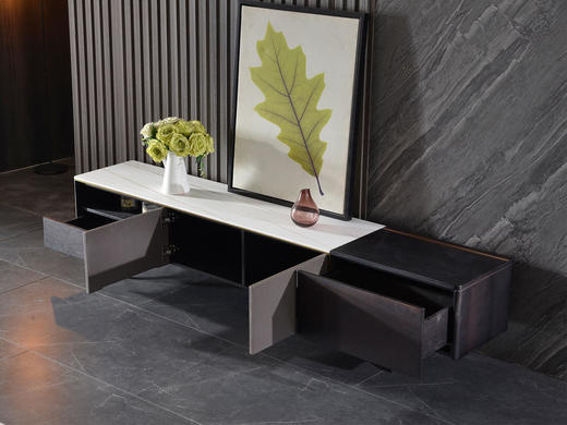 欧瑞驰 简约轻奢电视柜 考板+不面面+托底缓冲导轨+进口松木抽碳素钢脚[免费送装，偏远地区除外] 商品图1