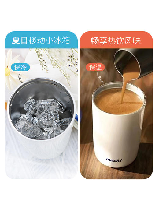 mosh吸管杯饮料杯拿铁咖啡杯保温杯高颜值水杯大容量保冷水杯 商品图3