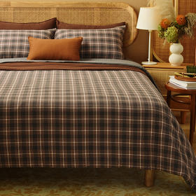 格子床上四件套全棉纯棉床单被罩枕头床品轻奢高级感