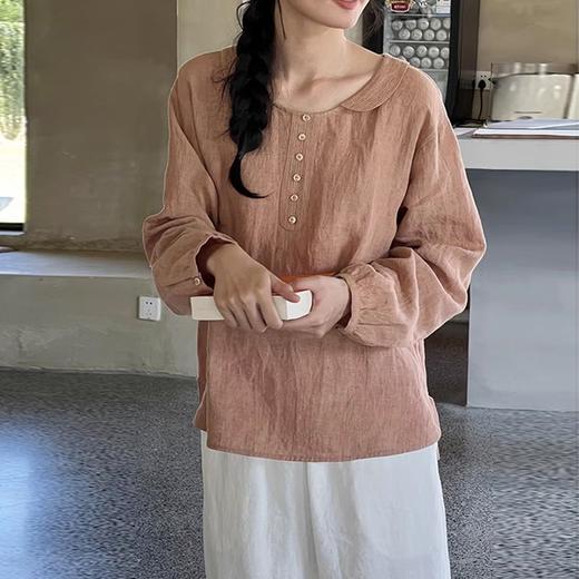 裁缝学苑AS119 亚麻秋装娃娃领衬衫纸样打版裁剪女装做衣服板 商品图2