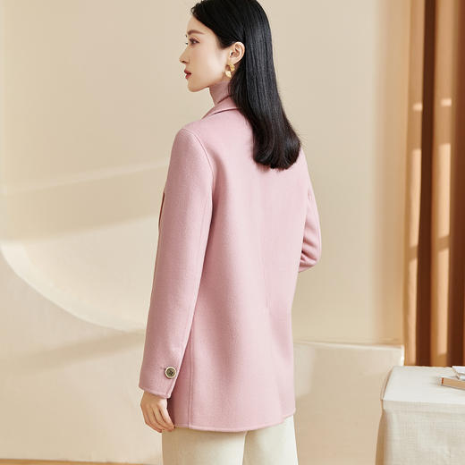 米思阳【西装毛呢外套】2026春季新款时尚通勤气质百搭绵羊毛 100% 双面呢大衣1100 商品图7