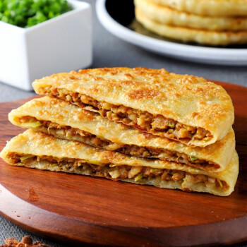 三全薄皮馅饼黑椒牛肉味1.1kg10片装 早餐半成品家庭装手抓饼速食食品 商品图4