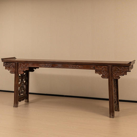 清 红木夹头榫螭龙纹大翘头案 商品图4