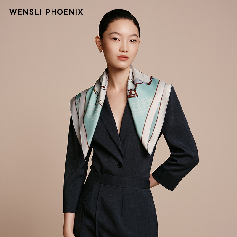 凤凰之家“绚烂如梦”63厘米异花异色中方巾