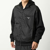 PRADA 普拉达 男士再生尼龙连帽拉链外套 黑色 UJL142 11JE F0806 商品缩略图0