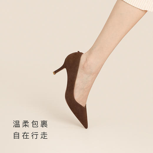【促销款】7or9-空气棉高跟鞋肉桂 商品图3