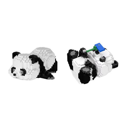 国宝熊猫花花系列积木 可爱益智拼装玩具 商品图4