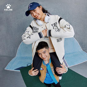 卡尔美冬季篮球潮流系列针织棉服