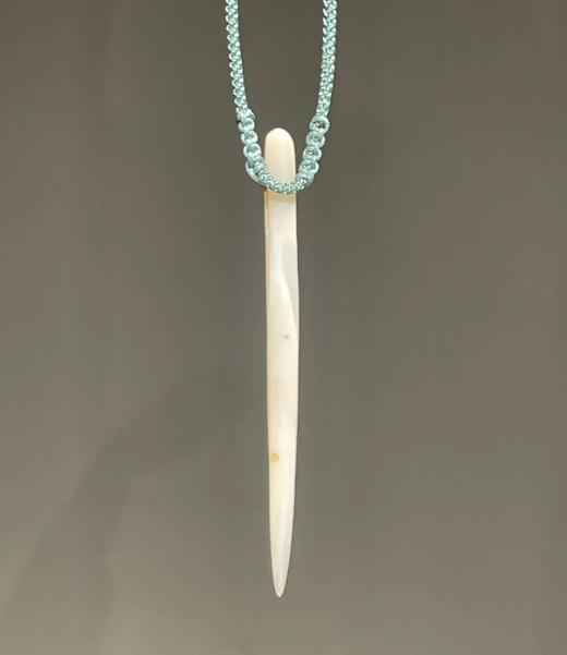 鱼脑冻瑪瑙缝衣针形吊坠项链，顺丰包邮 商品图3