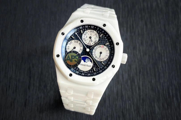 APS厂爱彼26579白陶瓷皇家橡树腕表做工评测