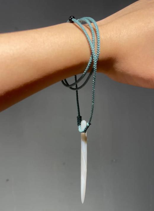 鱼脑冻瑪瑙缝衣针形吊坠项链，顺丰包邮 商品图8